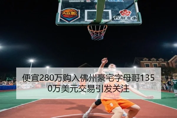 便宜280万购入佛州豪宅字母哥1350万美元交易引发关注